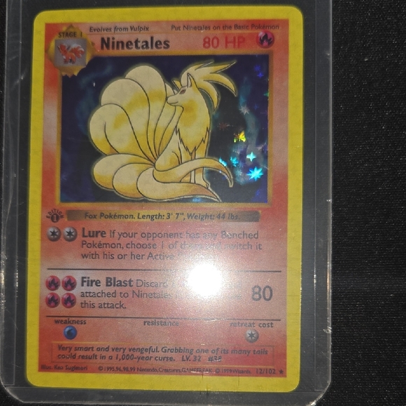 Ninetales Trading Card - Yellow and Red - Picture 3 of 4